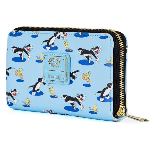 Loungefly Looney Tunes Tweety & Sylvester AOP Zip Around Wallet