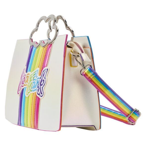 Loungefly Lisa Frank Rainbow Cloud Handle Chain Strap Crossbody Bag