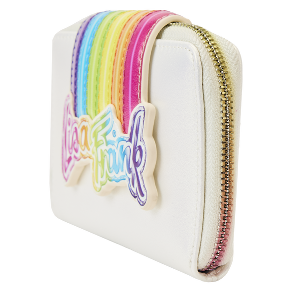 Loungefly Lisa Frank Rainbow Logo Zip Around Wallet