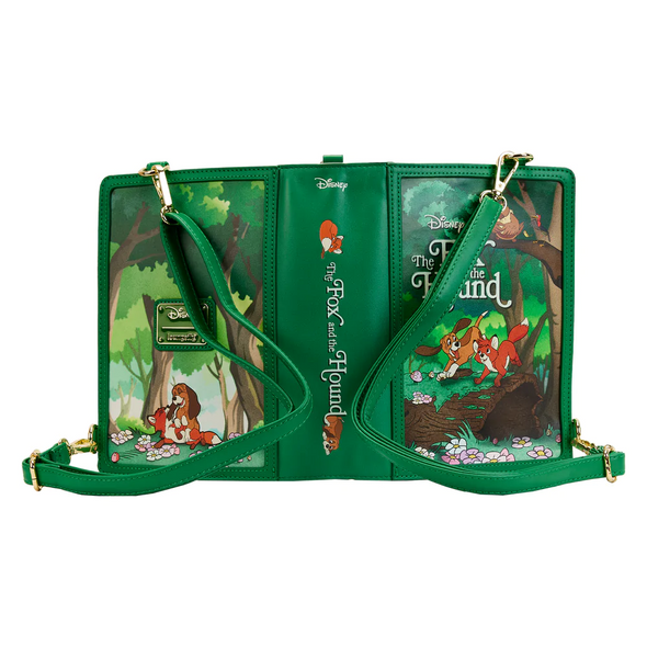 Loungefly Disney Classic Books Fox and the Hound Convertible Crossbody Bag