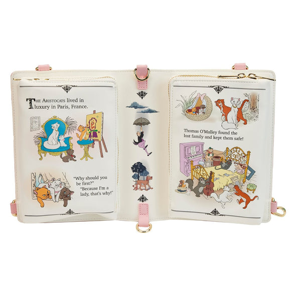 Loungefly Disney The Aristocats Classic Book Convertible Crossbody Bag